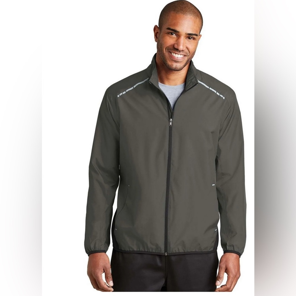 NWOT Port Authority J345 Men's Zephyr Reflective Hit Full-Zip Jacket